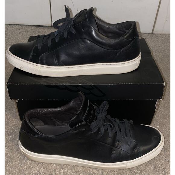 $195 - TO BOOT NEW YORK Pullman Leather Sneaker in BLACK Size 12 main image 4